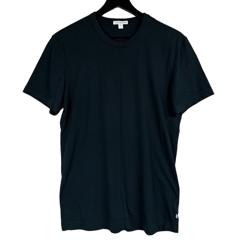 James Perse Mens T-Shirt Black Cotton - Size 1 (Small)